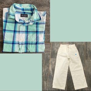Children’s place boy outfit 7/8 a shirt and pant